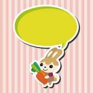 animal rabbit cartoon theme elements N25