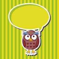 bird owl cartoon theme elements vector eps N4