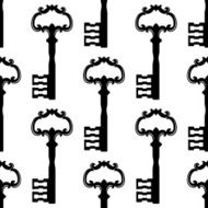 Vintage black keys seamless pattern