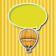 style hot air ballon theme elements vector eps N49