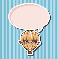 style hot air ballon theme elements vector eps N57