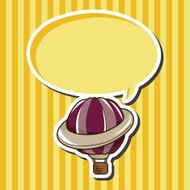 style hot air ballon theme elements vector eps N58