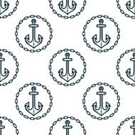 Ship anchors with chain border spattern