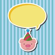 animal pig cartoon theme elements N16