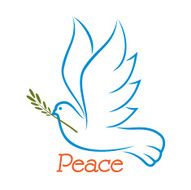 Dove of peace with olive branch N2
