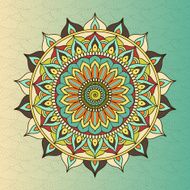Vector ethnic oriental circle mandala