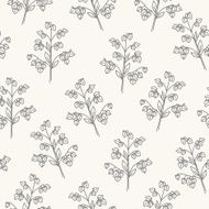 Seamless pattern with buckwheat