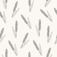 Seamless pattern with millet