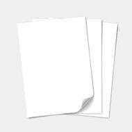 Empty paper sheet Vector set