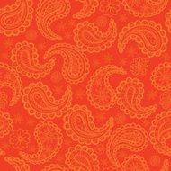 Orange endless background in oriental style ornament