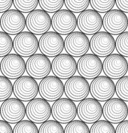 Black and white geometric circle seamless pattern N2