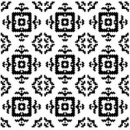 Trendy hipster Black and white pixel seamless pattern indian motifs N7