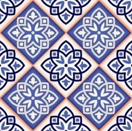 Gorgeous seamless patchwork pattern from colorful Moroccan tiles ornaments N2