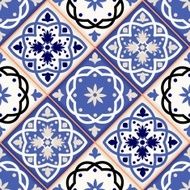 Gorgeous seamless patchwork pattern from colorful Moroccan tiles ornaments N3