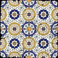 Gorgeous seamless patchwork pattern from grunge Moroccan tiles ornaments