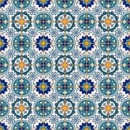 Gorgeous seamless patchwork pattern from colorful Moroccan tiles ornaments N5