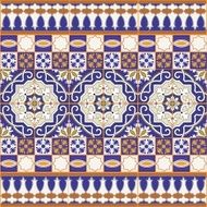 Gorgeous seamless patchwork pattern from colorful Moroccan tiles ornaments N6