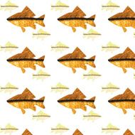 seamless pattern to any surface with gold marine fish