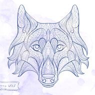 Patterned head of the wolf N2