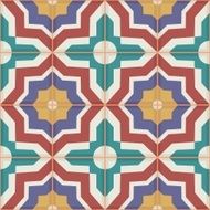Gorgeous seamless pattern from colorful Moroccan tiles ornaments N5