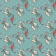 Vintage floral seamless pattern N25
