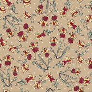 Vintage floral seamless pattern N27