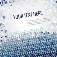 Abstract background with colorful blue triangle and copy space