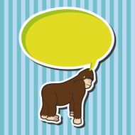 animal gorilla cartoon theme elements N2