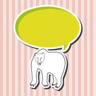 animal polar bear cartoon theme elements N9