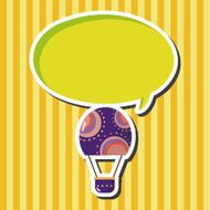 style hot air ballon theme elements vector eps N62