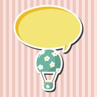 style hot air ballon theme elements vector eps N63