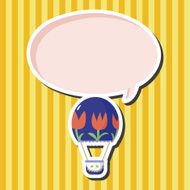 style hot air ballon theme elements vector eps N64