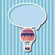 style hot air ballon theme elements vector eps N66