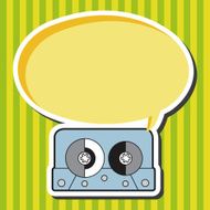 Audiotape theme elements vector eps N90