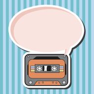 Audiotape theme elements vector eps N91