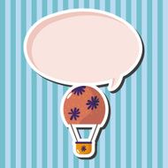 style hot air ballon theme elements vector eps N68
