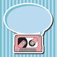 Audiotape theme elements vector eps N92