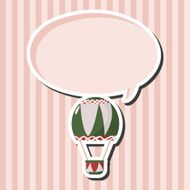 style hot air ballon theme elements vector eps N69