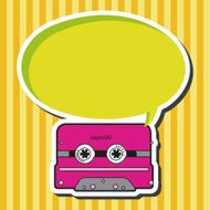 Audiotape theme elements vector eps N93