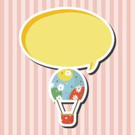 style hot air ballon theme elements vector eps N70