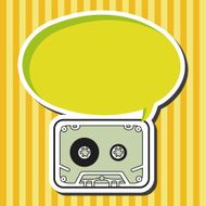 Audiotape theme elements vector eps N95