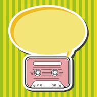 Audiotape theme elements vector eps N96