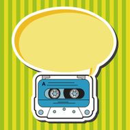 Audiotape theme elements vector eps N97