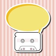 Audiotape theme elements vector eps N98