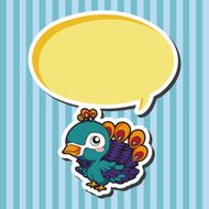 animal peacock cartoon theme elements N2