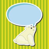 animal polar bear cartoon theme elements N10