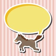 animal horse cartoon theme elements N12