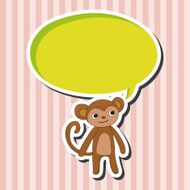 animal monkey cartoon theme elements N16