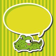 animal crocodile cartoon theme elements N6