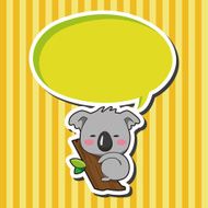 animal koala cartoon theme elements N8